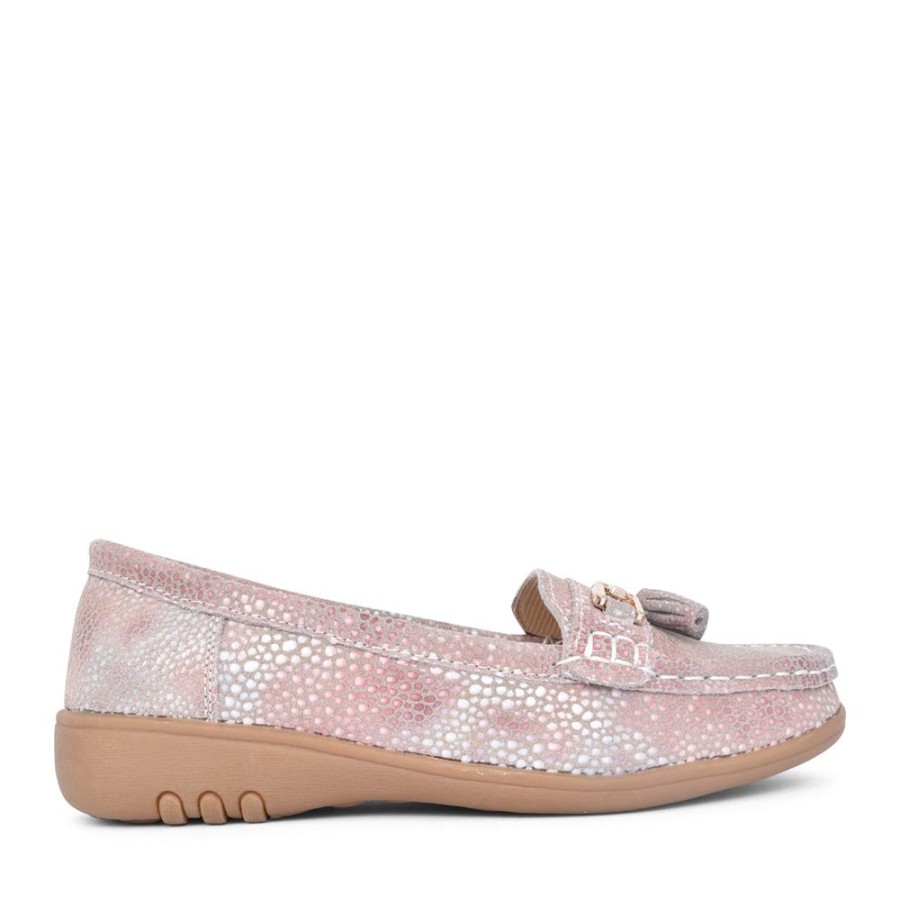 Ladies JO & JOE | Ladies Tahiti Wide Fitting Slip-On Shoe In Blush