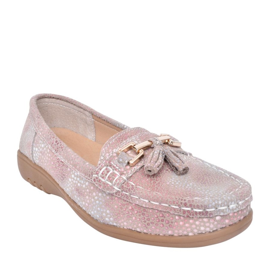 Ladies JO & JOE | Ladies Tahiti Wide Fitting Slip-On Shoe In Blush