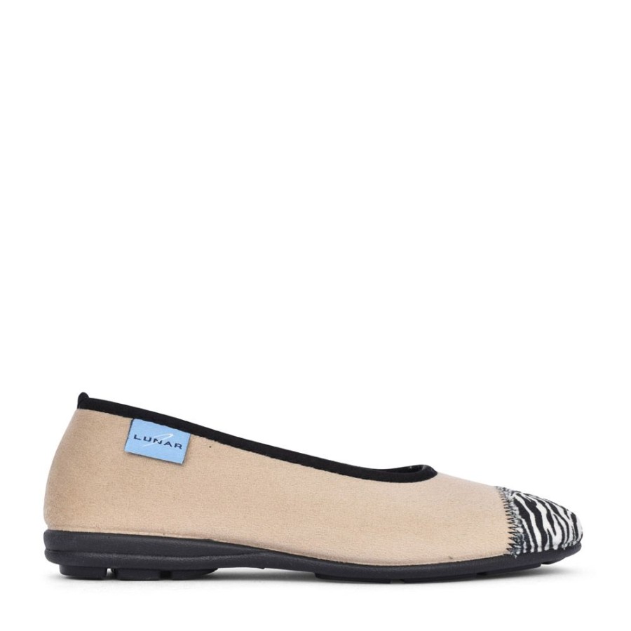 Ladies LUNAR | Ladies Sizzle Kla151 Pump Slipper In Beige