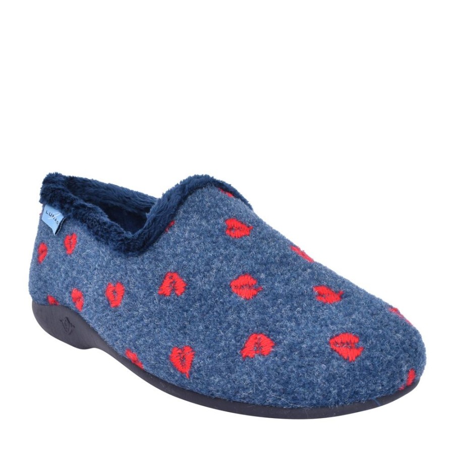 Ladies LUNAR | Ladies Callisto Kla214 Slipper In Blue