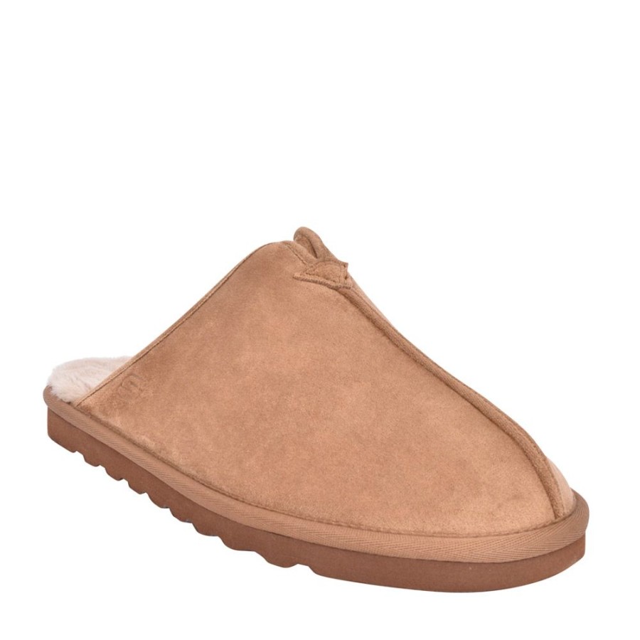 Mens SKECHERS | Men'S 66094 Tenten Palco Mule Slipper In Tan