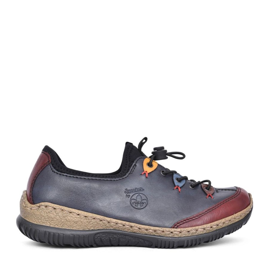 Ladies RIEKER | Ladies N3271 Laced Shoe In Blue