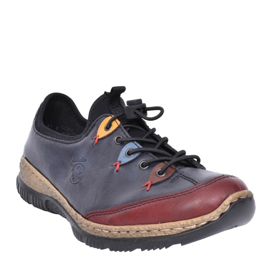 Ladies RIEKER | Ladies N3271 Laced Shoe In Blue