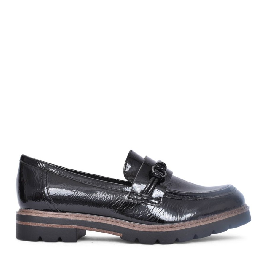 Ladies MARCO TOZZI | Ladies 2-24704 Loafer In Black Patent