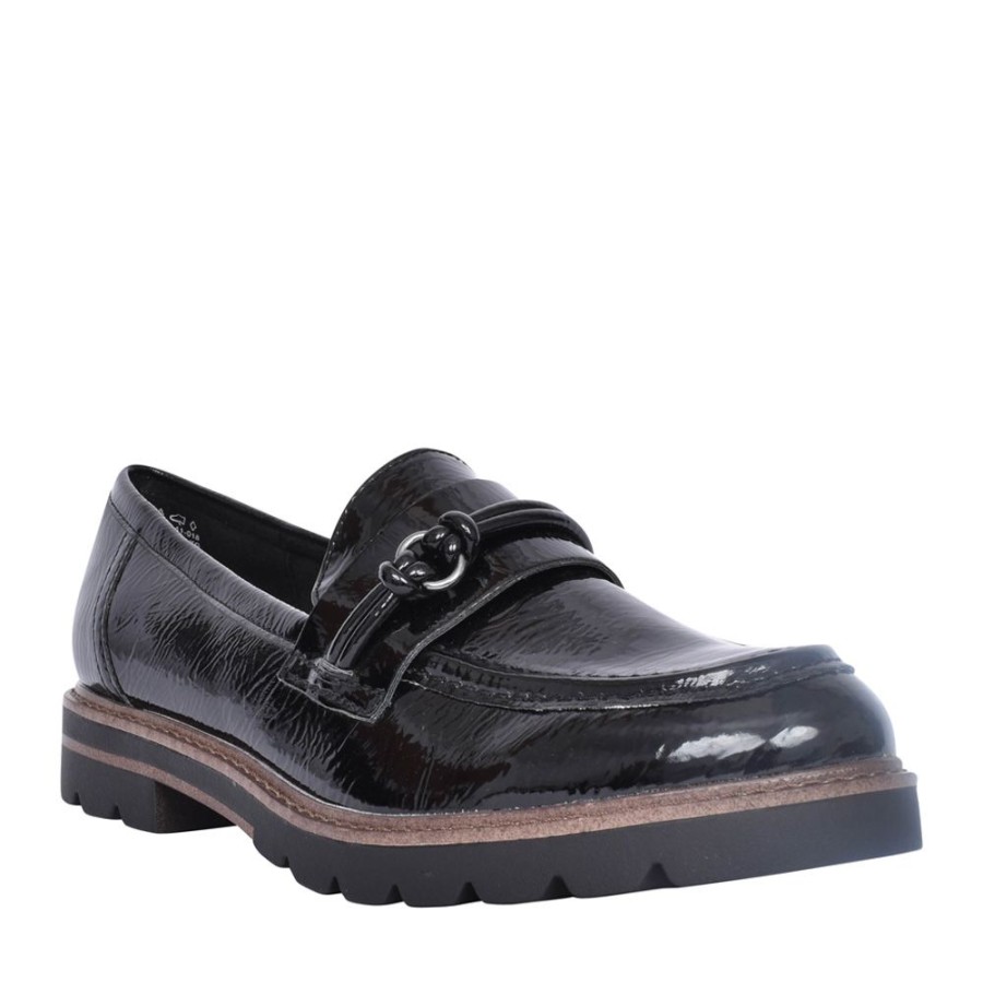 Ladies MARCO TOZZI | Ladies 2-24704 Loafer In Black Patent