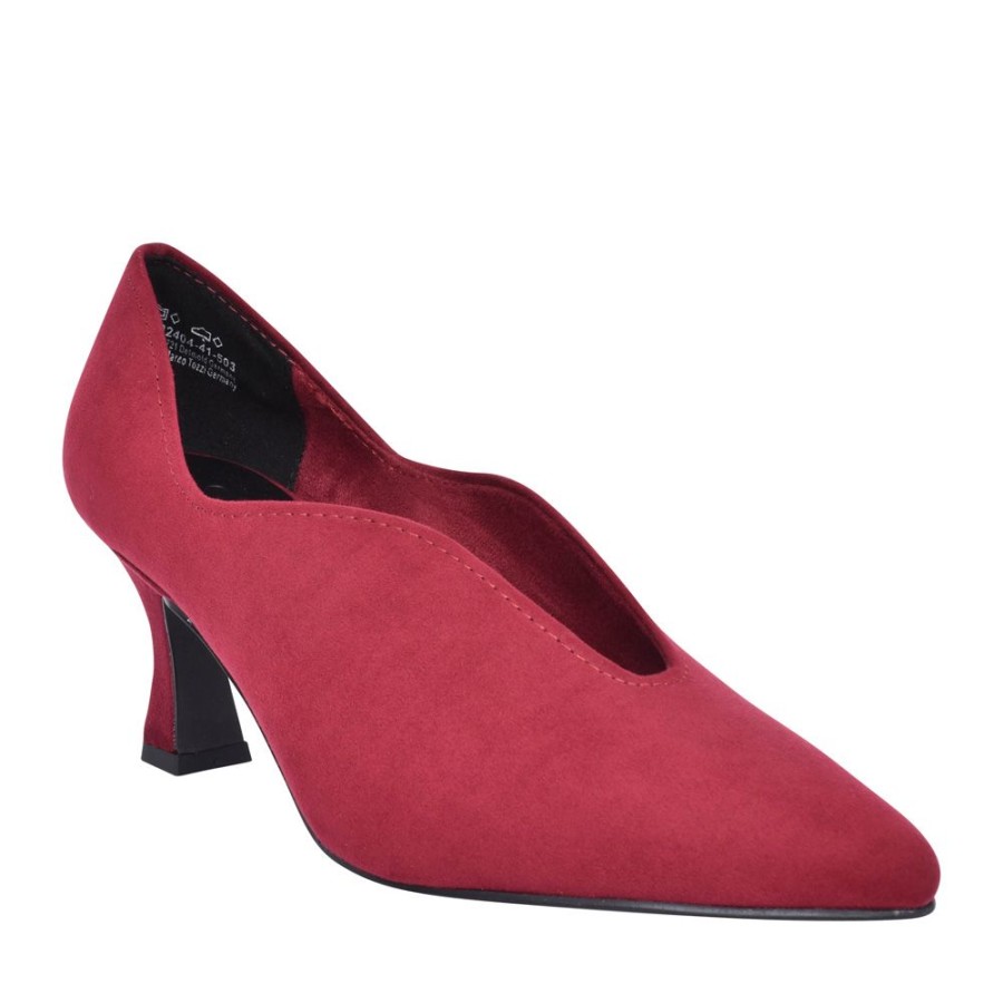 Ladies MARCO TOZZI | Ladies 2-22404 High Heel Court Shoe In Red