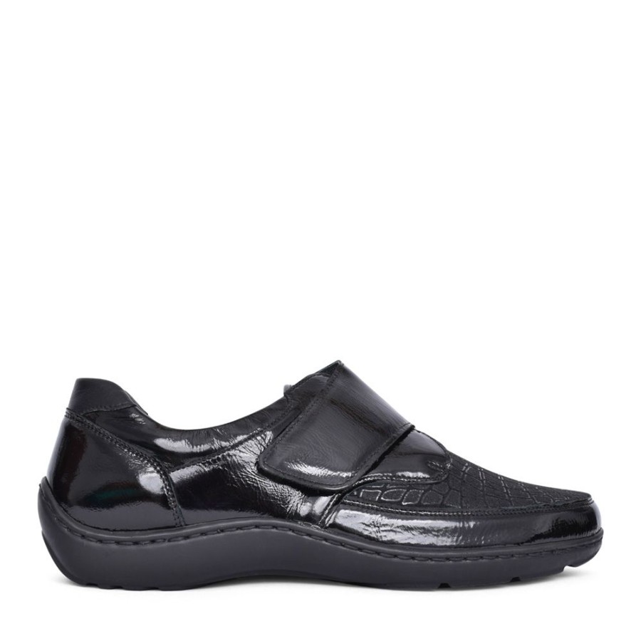 Ladies WALDLAUFER | Ladies Henni 496H31 Velcro Shoe In Black Interest