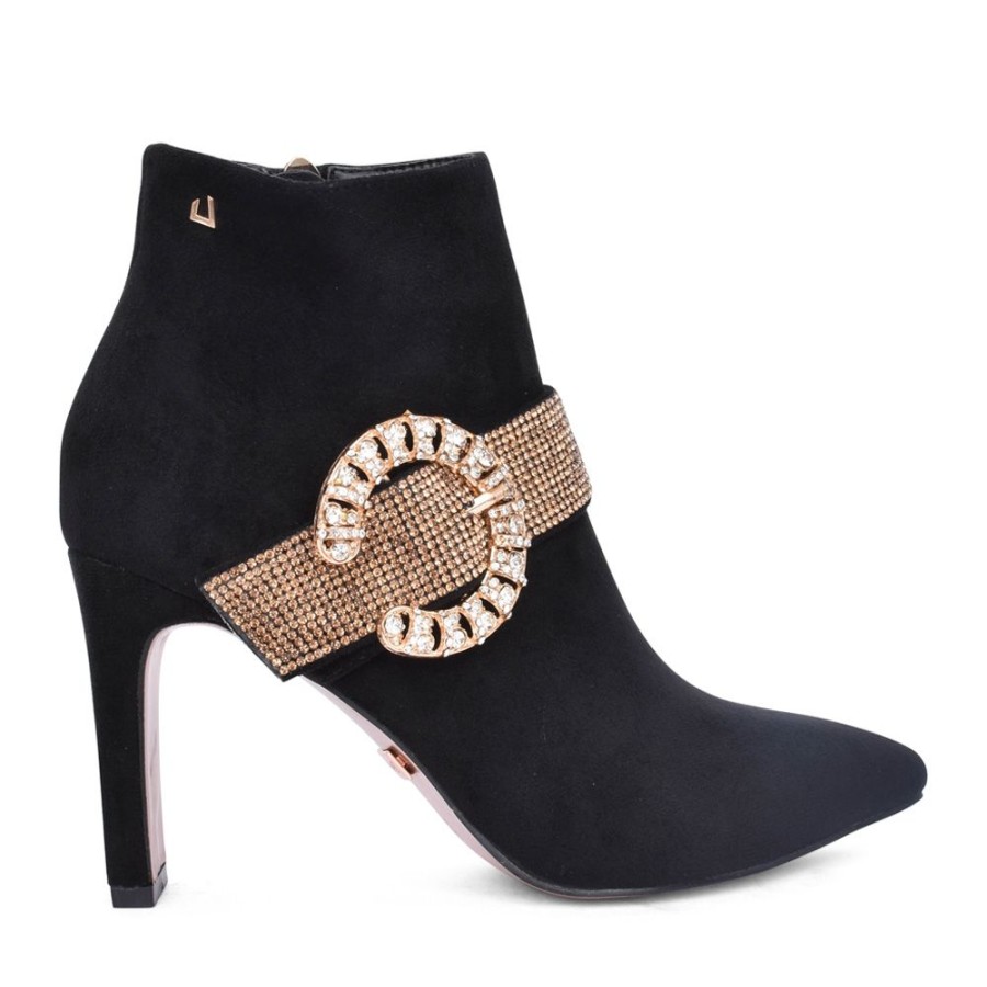 Ladies UNA HEALY | Ladies Anytime High Heel Ankle Boot In Black