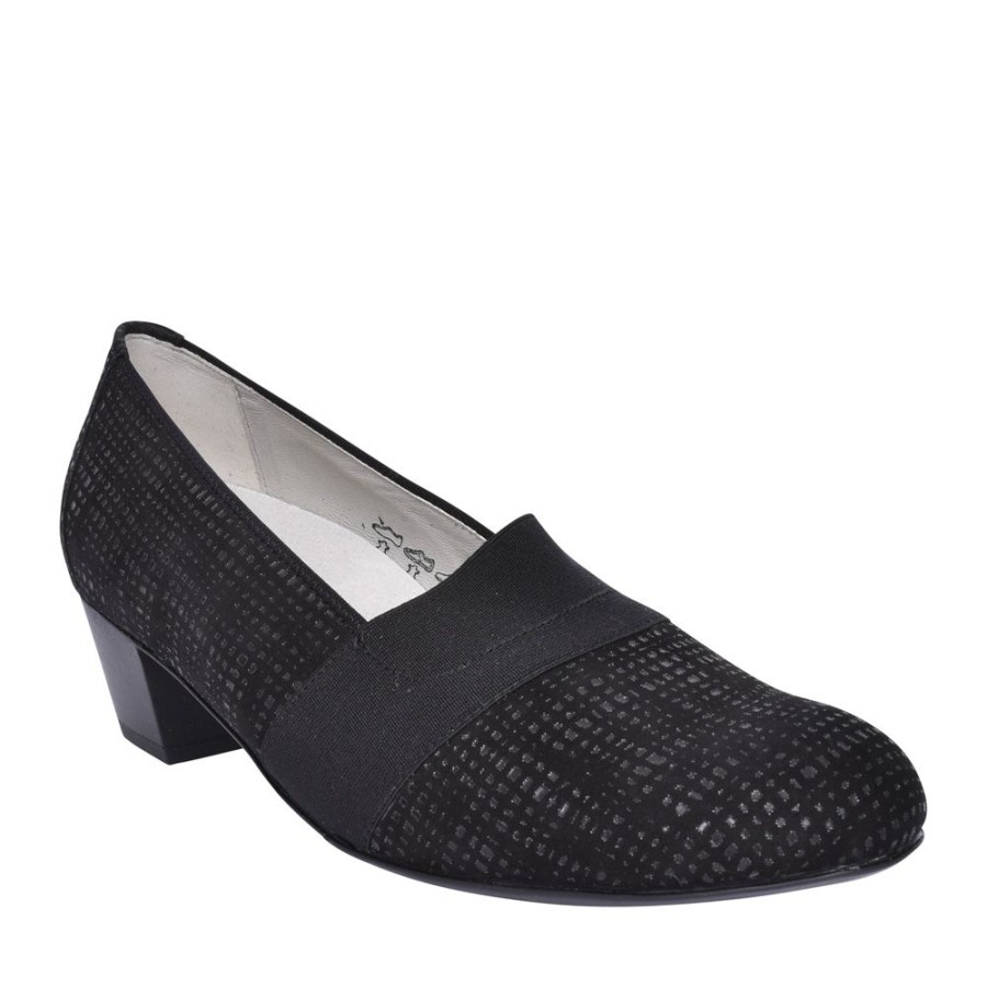 Ladies WALDLAUFER | Ladies Hilaria 358505 Court Shoe In Black