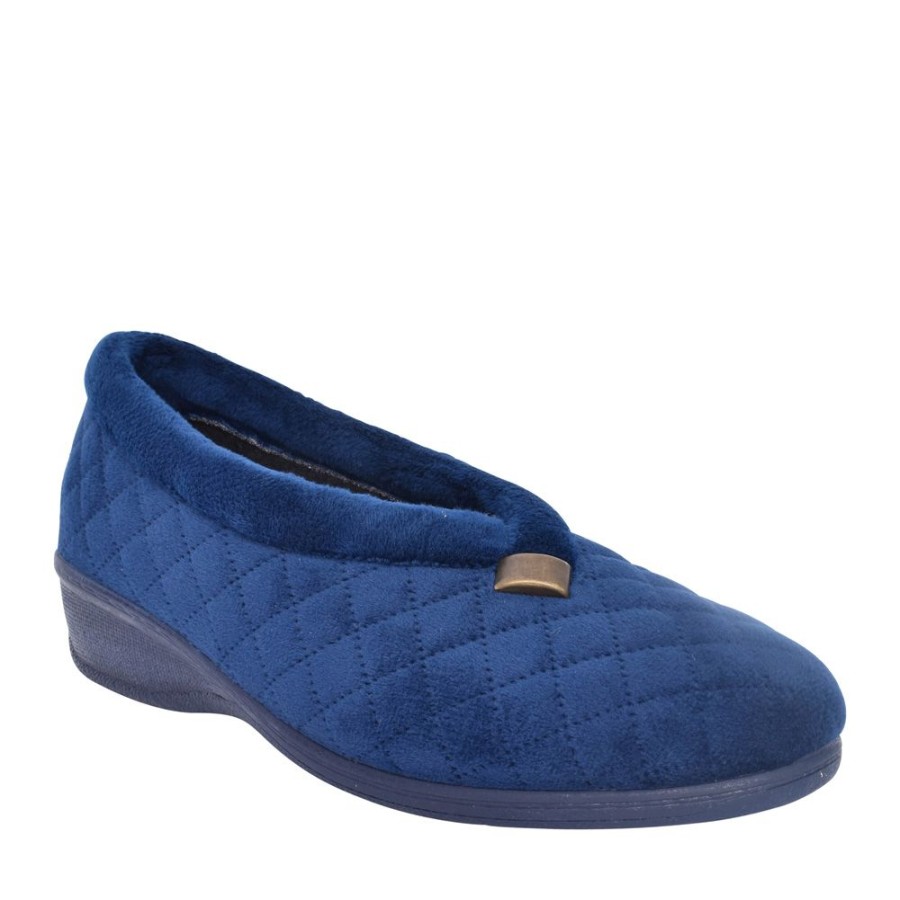 Ladies LOTUS | Ladies Eadie Ulh089 Slipper In Navy