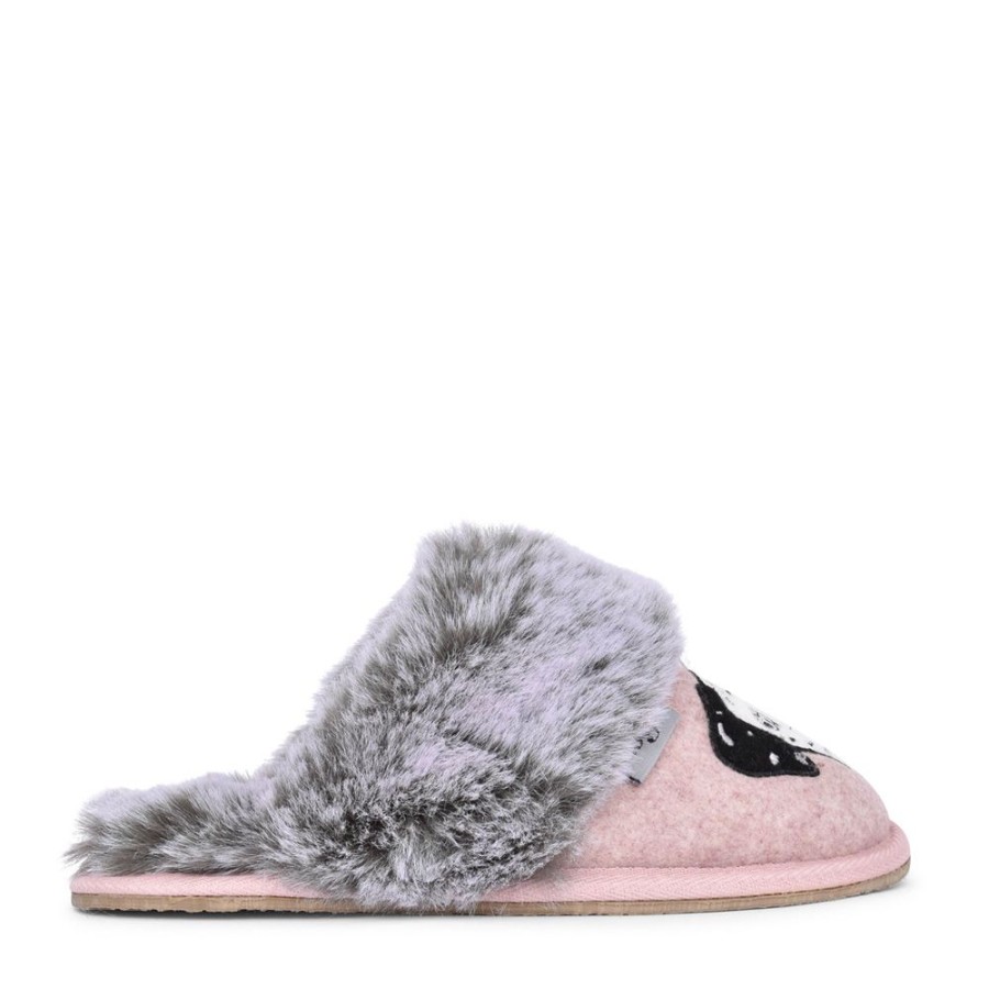 Ladies LAZY DOGZ | Ladies Dalmation Kld421 Slipper In Pink