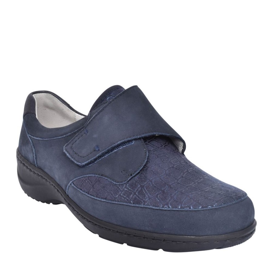 Ladies WALDLAUFER | Ladies Kya 607K31 Velcro Shoe In Navy