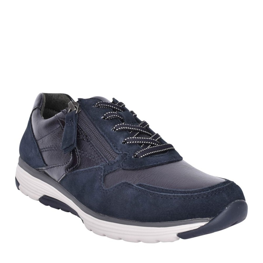 Ladies GABOR | Ladieshaley 96.978 Laced Trainer In Navy