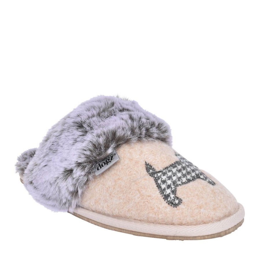 Ladies LAZY DOGZ | Ladies Scottie Iii Kld425 Mule Slipper In Beige