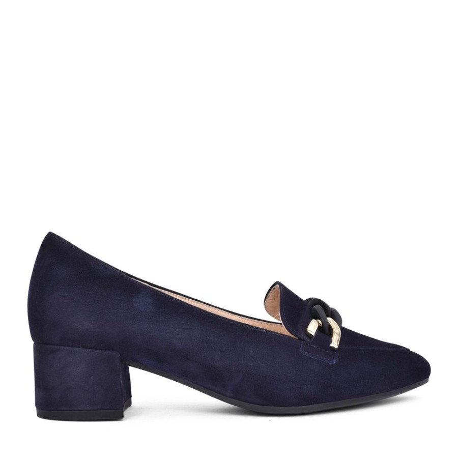 Ladies GABOR | Ladies Hoolie 31.441 Low Heel Court Shoe In Navy