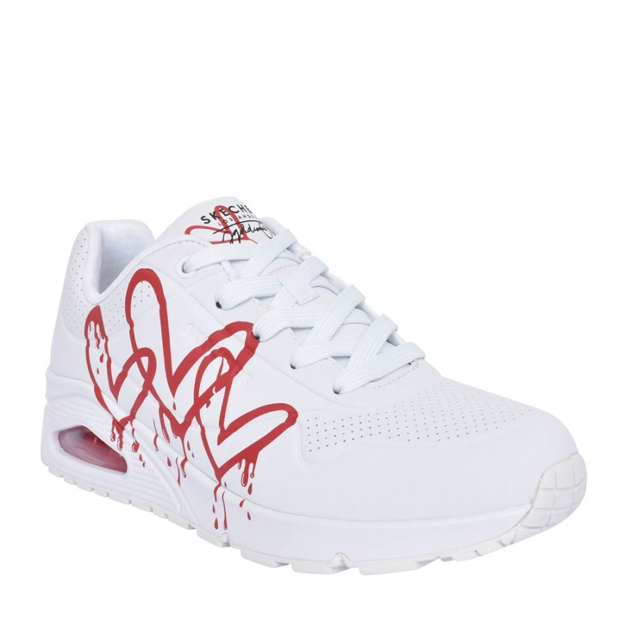 Ladies SKECHERS | Ladies 177980 Uno Laced Trainer In White