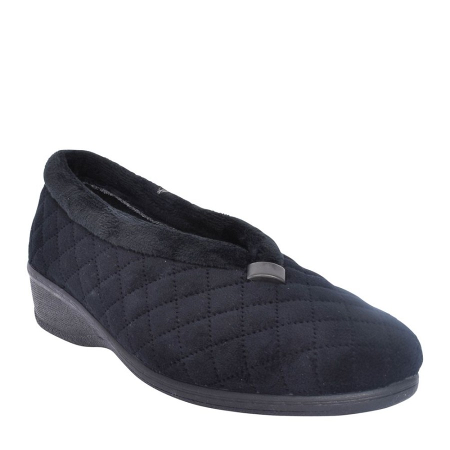 Ladies LOTUS | Ladies Eadie Ulh089 Slipper In Black