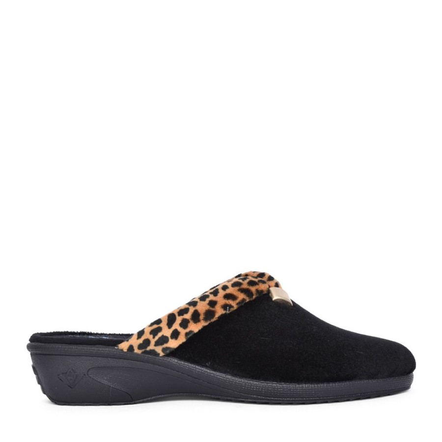 Ladies LUNAR | Ladies Michelle Kla007 Mule Slipper In Black