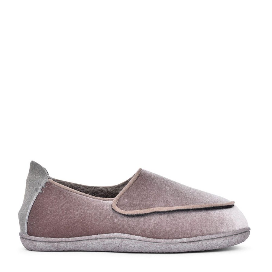 Ladies CLARKS | Ladies Home Charm Textile D Fit Velcro Slipper In Lavender
