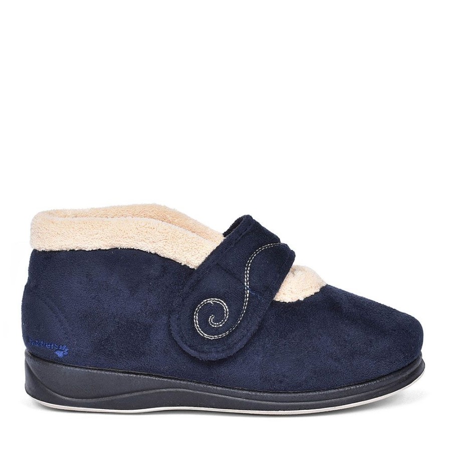 Ladies PADDERS | Hush Bootie Slippers For Ladies In Navy