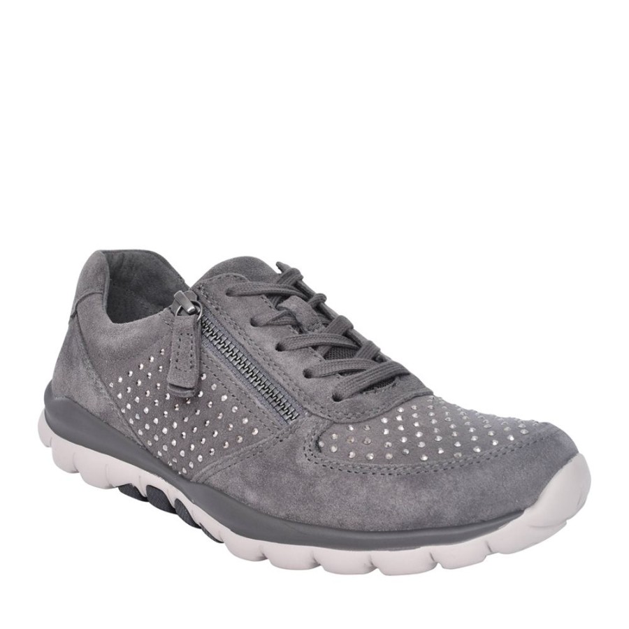 Ladies GABOR | Ladies 36.968 Fantastic Laced Trainer In Grey