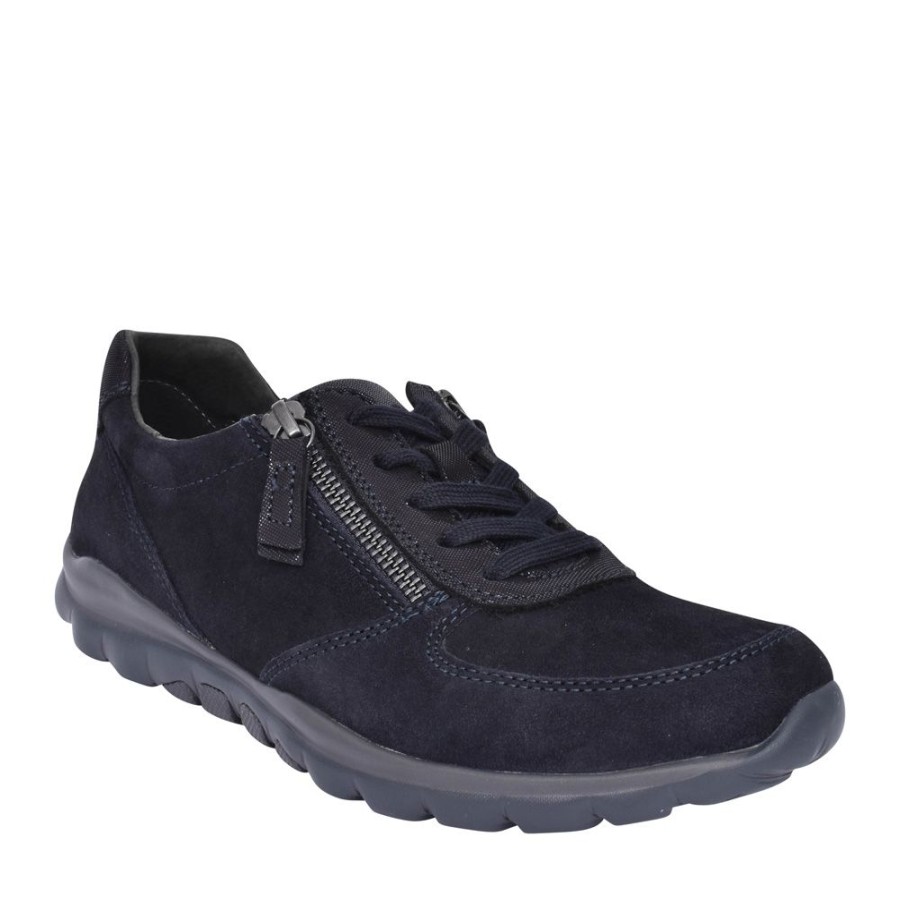 Ladies GABOR | Ladies 96.968 Laced Trainer In Navy