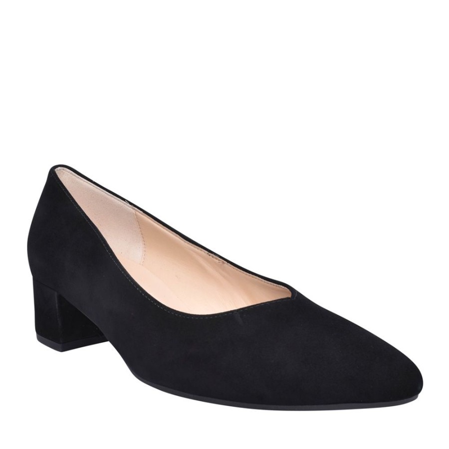 Ladies GABOR | Ladies Henge 31.443 Low Heel Court Shoe In Black