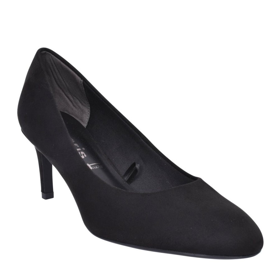 Ladies TAMARIS | Ladies 1-22416 High Heel Court Shoe In Black