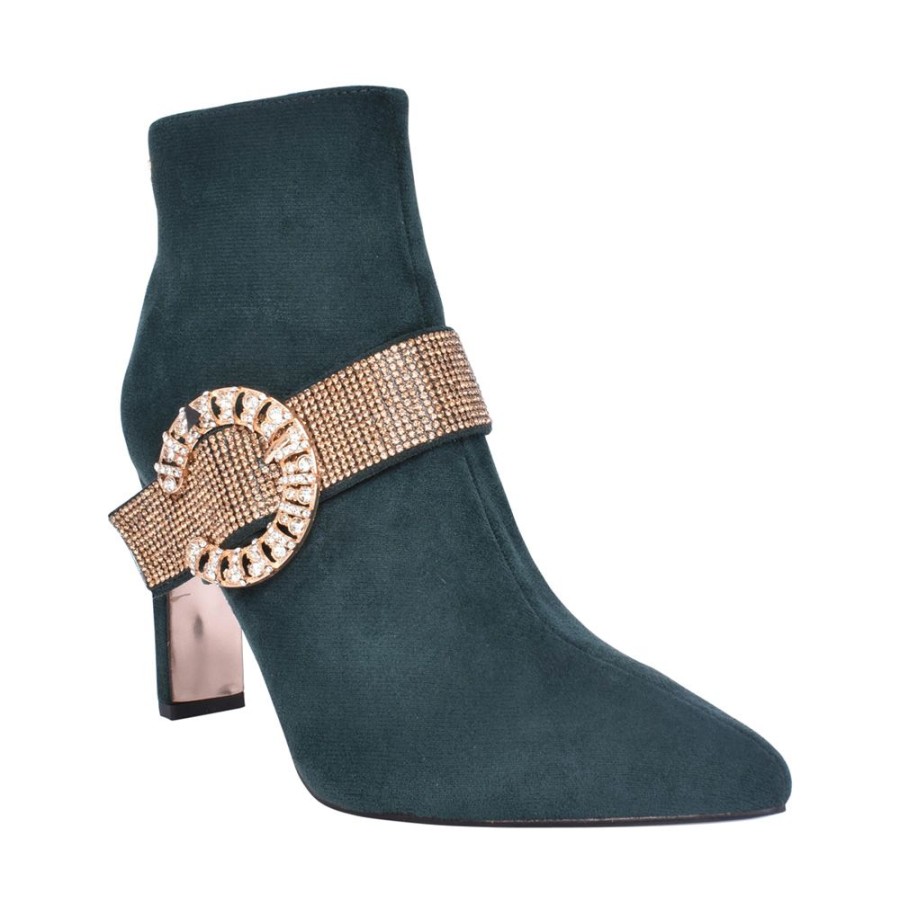 Ladies UNA HEALY | Ladies Anytime High Heel Ankle Boot In Green
