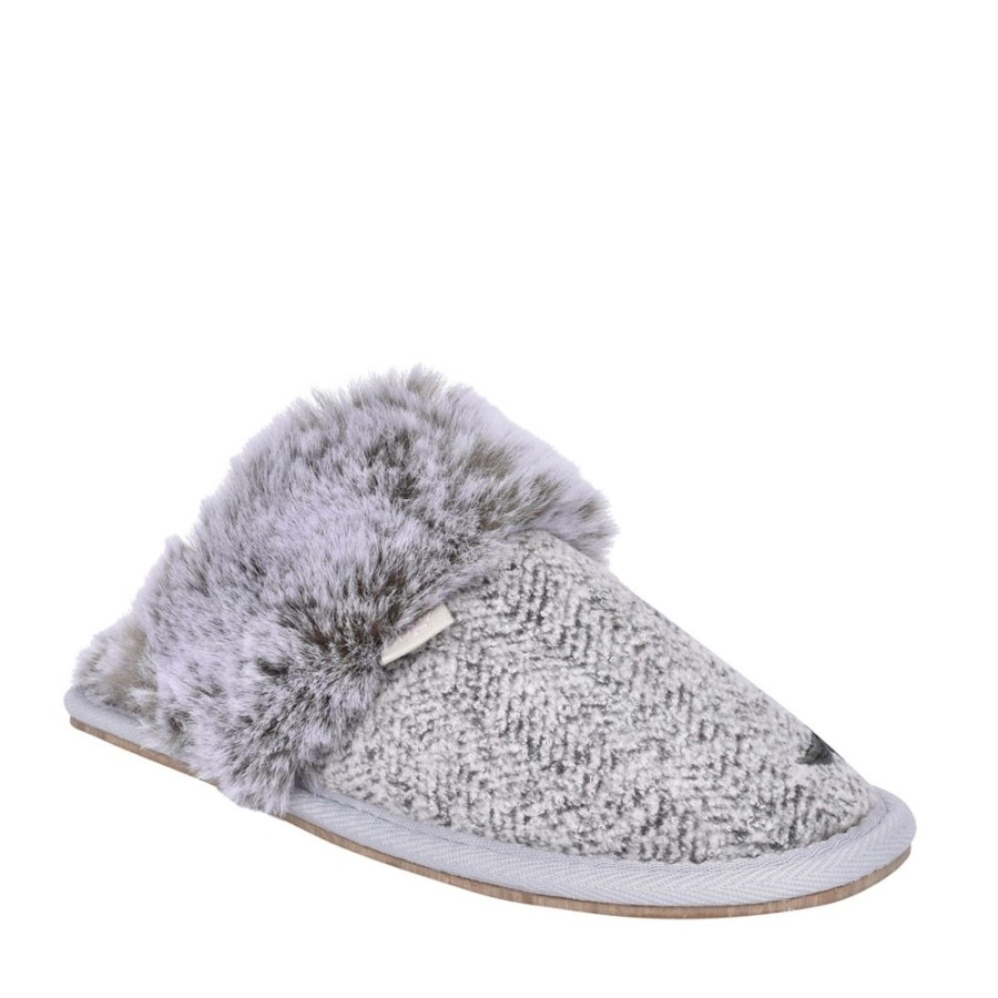 Ladies LAZY DOGZ | Ladies Kld417 Dasher Mule Slipper In Grey