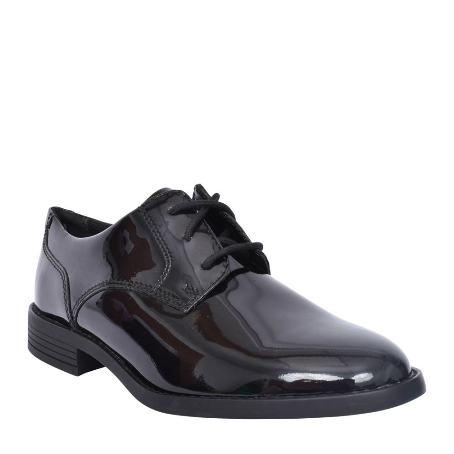 Ladies CLARKS | Ladies Camzin Iris Black Patent D-Fit Shoe In Black Patent