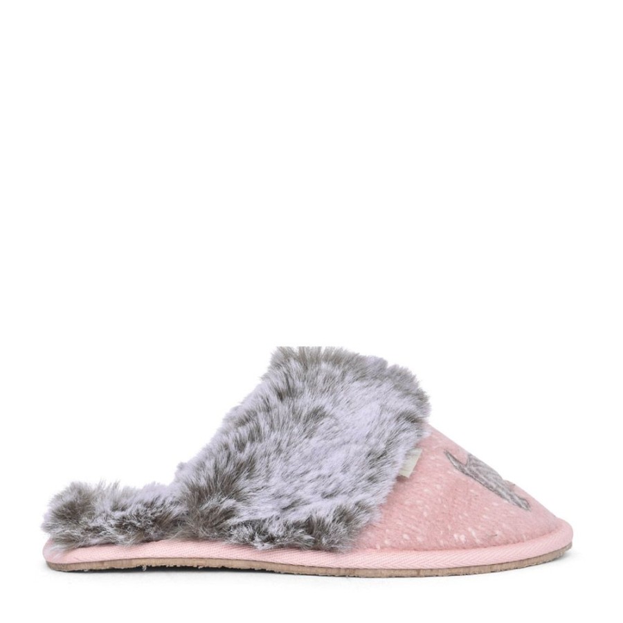 Ladies LAZY DOGZ | Ladies Kld415 Duchess Mule Slipper In Pink