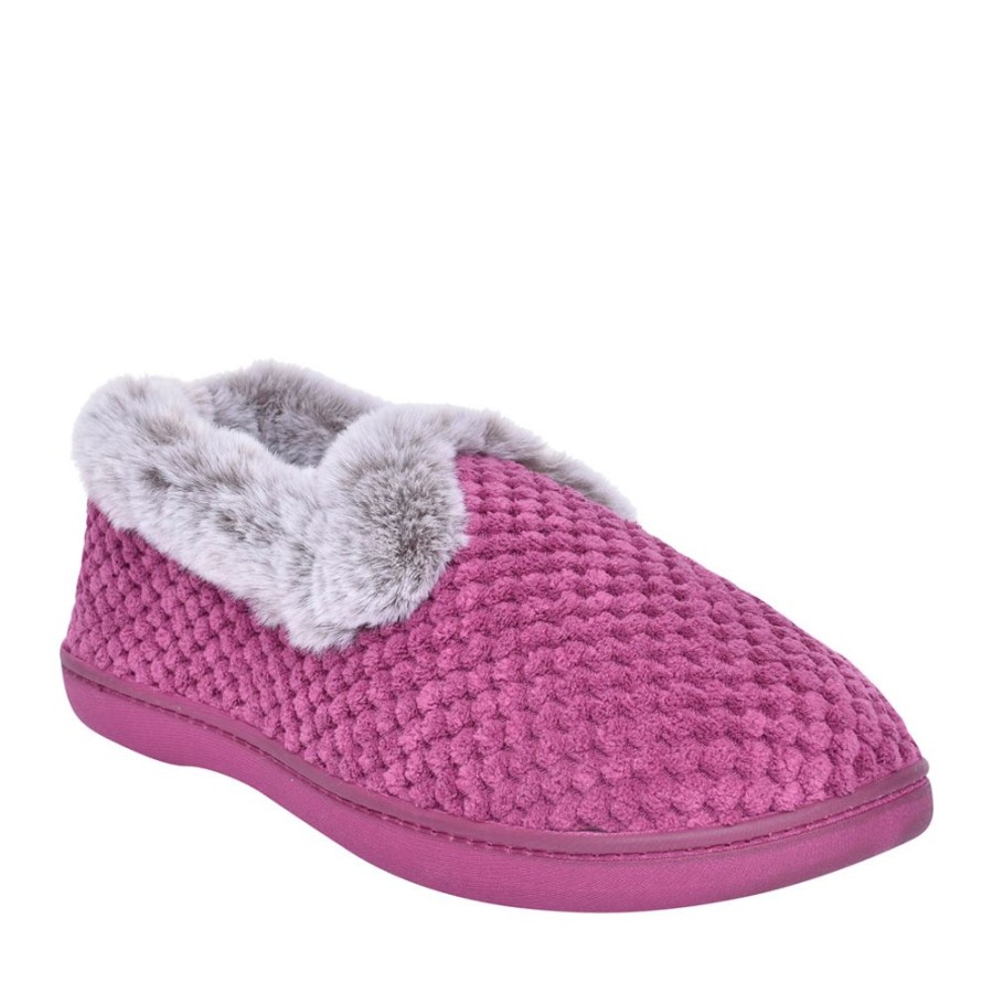 Ladies PADDERS | Ladies Misha 3429 Wide Fit Slipper In Burgandy