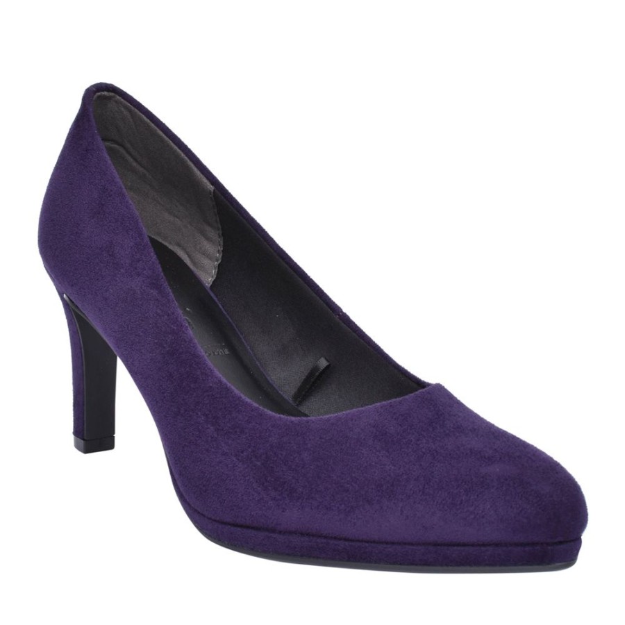 Ladies TAMARIS | Ladies 1-22438 High Heel Court Shoe In Purple