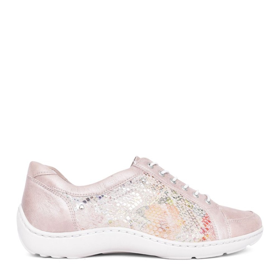 Ladies WALDLAUFER | Ladies 496005 Laced Trainer In Rose