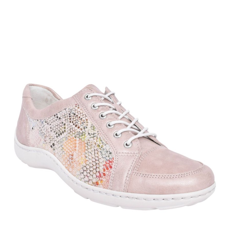 Ladies WALDLAUFER | Ladies 496005 Laced Trainer In Rose