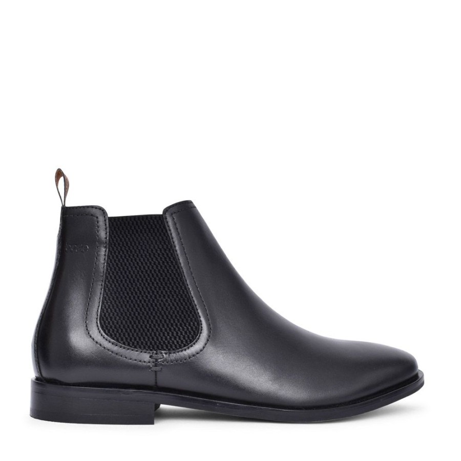 Mens BASE LONDON | Mens Lynch Ankle Boot In Black