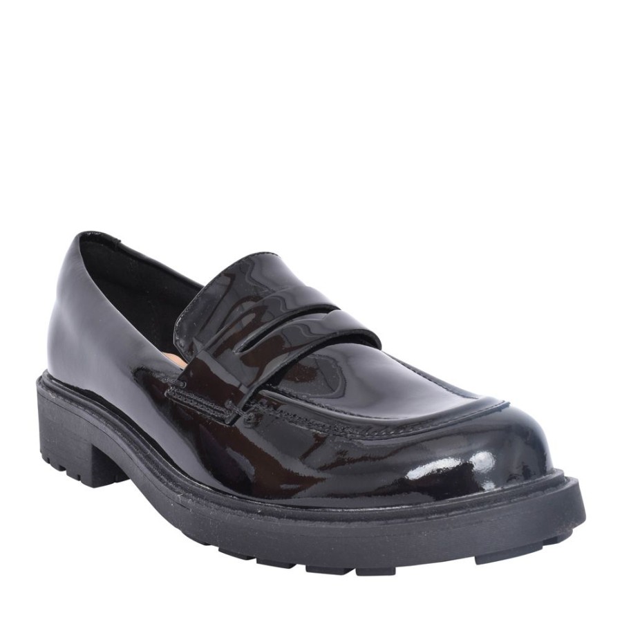Ladies CLARKS | Ladies Orinoco2 D-Fit Loafer In Black Patent