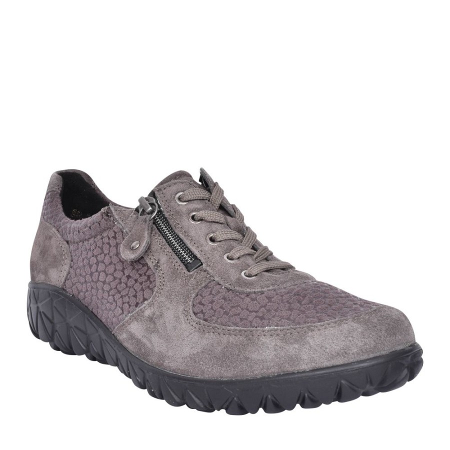 Ladies WALDLAUFER | Ladies H89001 Havy Laced Trainer In Grey