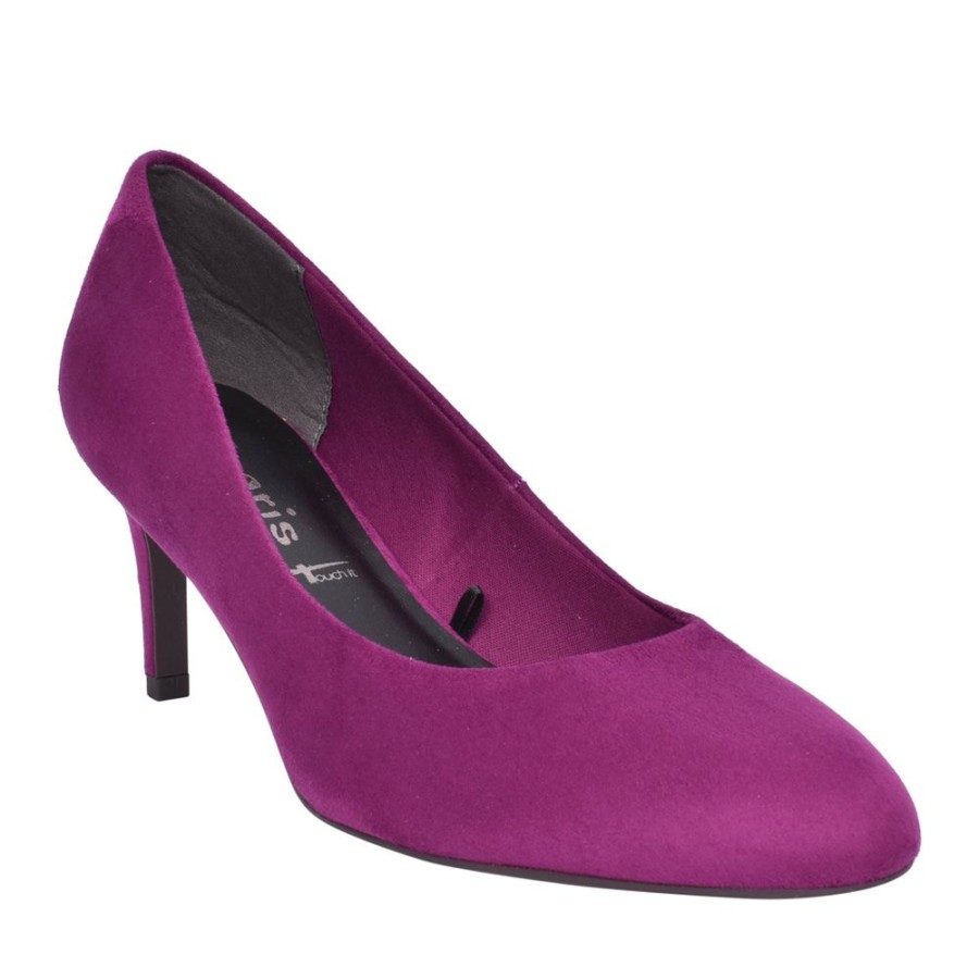 Ladies TAMARIS | Ladies 1-22416 High Heel Court Shoe In Dark Pink