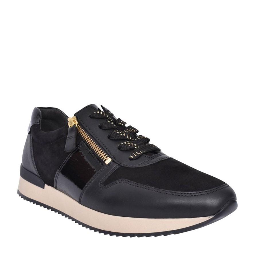 Ladies GABOR | Ladies Lulea Laced Trainer In Black