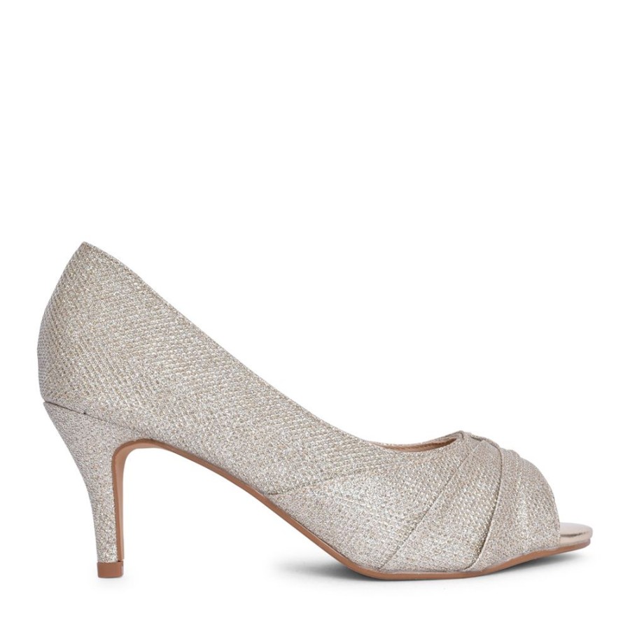 Ladies SORENTO | Ladies Ballybeg Peep Toe Shoe In Gold
