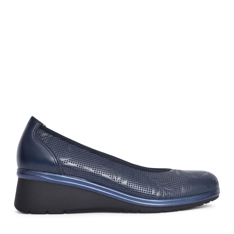 Ladies PITILLOS | Ladies 5154 Slip-On Wedge Shoe In Navy