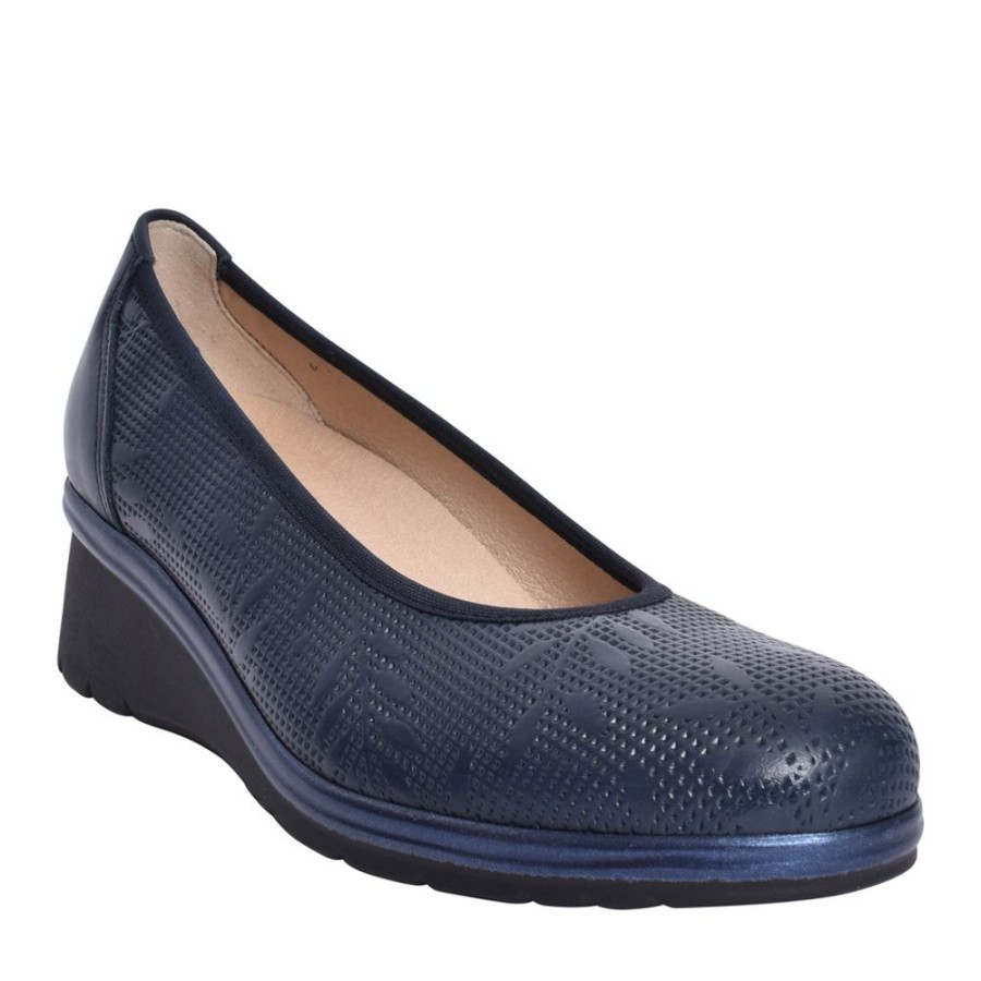Ladies PITILLOS | Ladies 5154 Slip-On Wedge Shoe In Navy