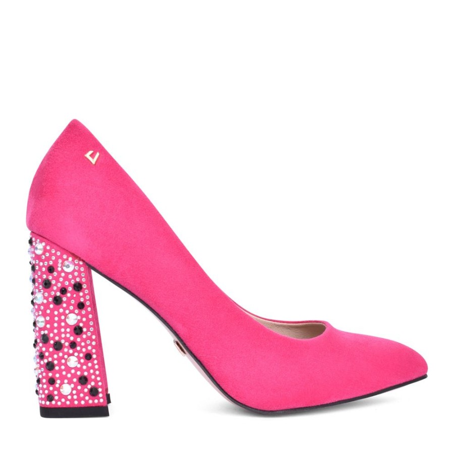Ladies UNA HEALY | Ladies Country On Block Heel Shoe In Hot Pink
