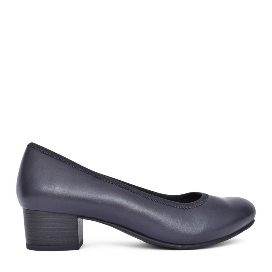 Ladies JANA | Ladies 8-22360 Low Heel Court Shoe In Navy