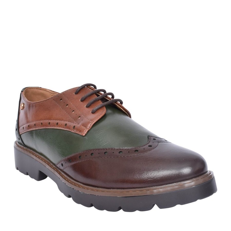 Ladies ZANNI & CO | Ladies Isfaro Laced Brogue In Green