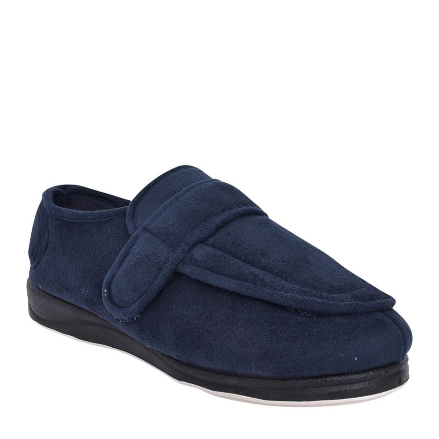 Mens PADDERS | Mens Wrap 429 Wide Fit Slipper In Navy