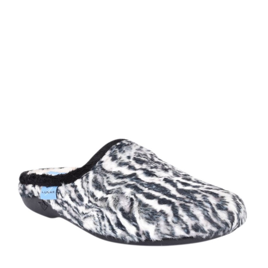 Ladies LUNAR | Ladies Kassia Kla134 Mule Slipper In Zebra