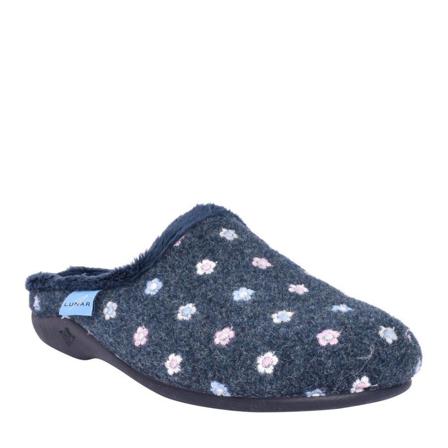 Ladies LUNAR | Ladies Dayton Kla179 Mule Slipper In Navy